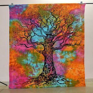 Batik Print Tree of Life Wall Hanging