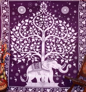 Mandala Tree of Life Tapestry
